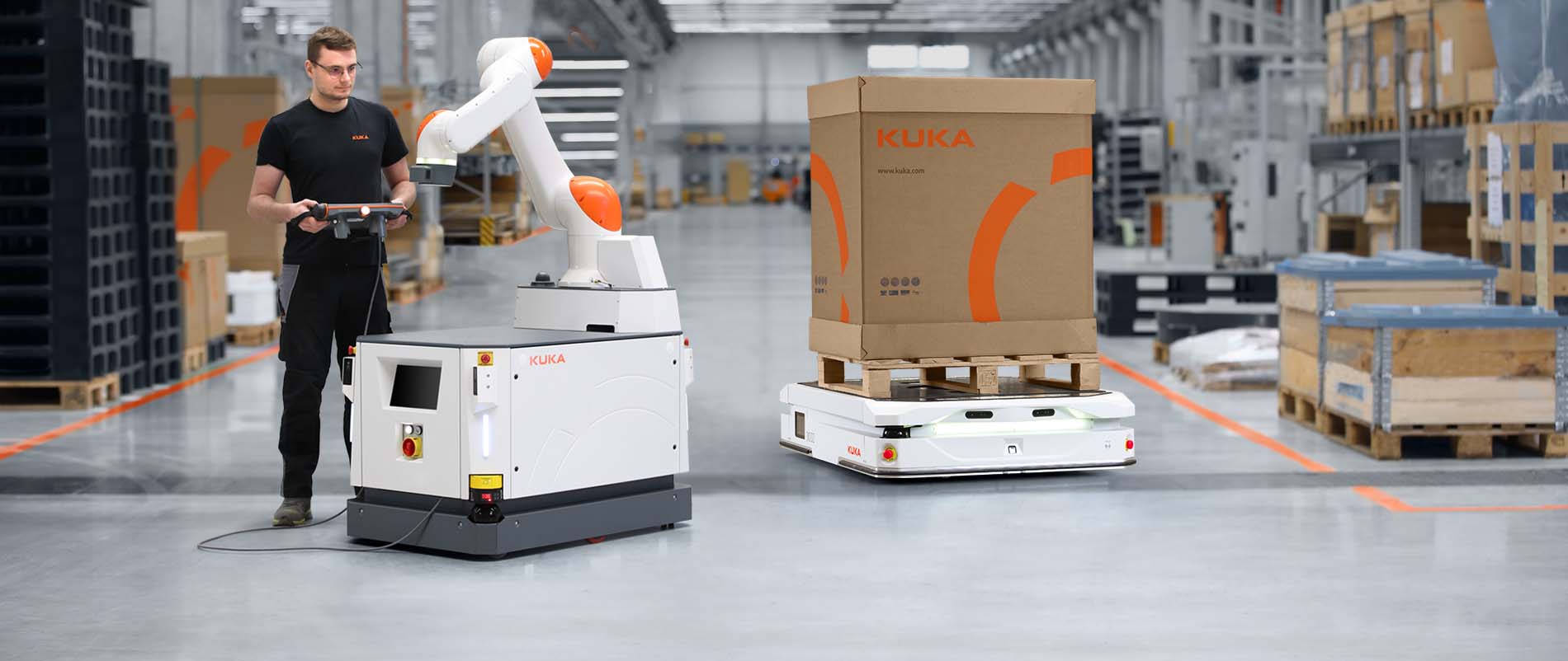 Les robots mobiles autonomes répondent aux exigences de l'intralogistique et de la production. 