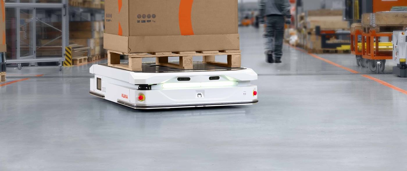 KUKA AMR erleichtert autonom und flexibel die Abl?ufe in der Intralogistik Ihres Unternehmens